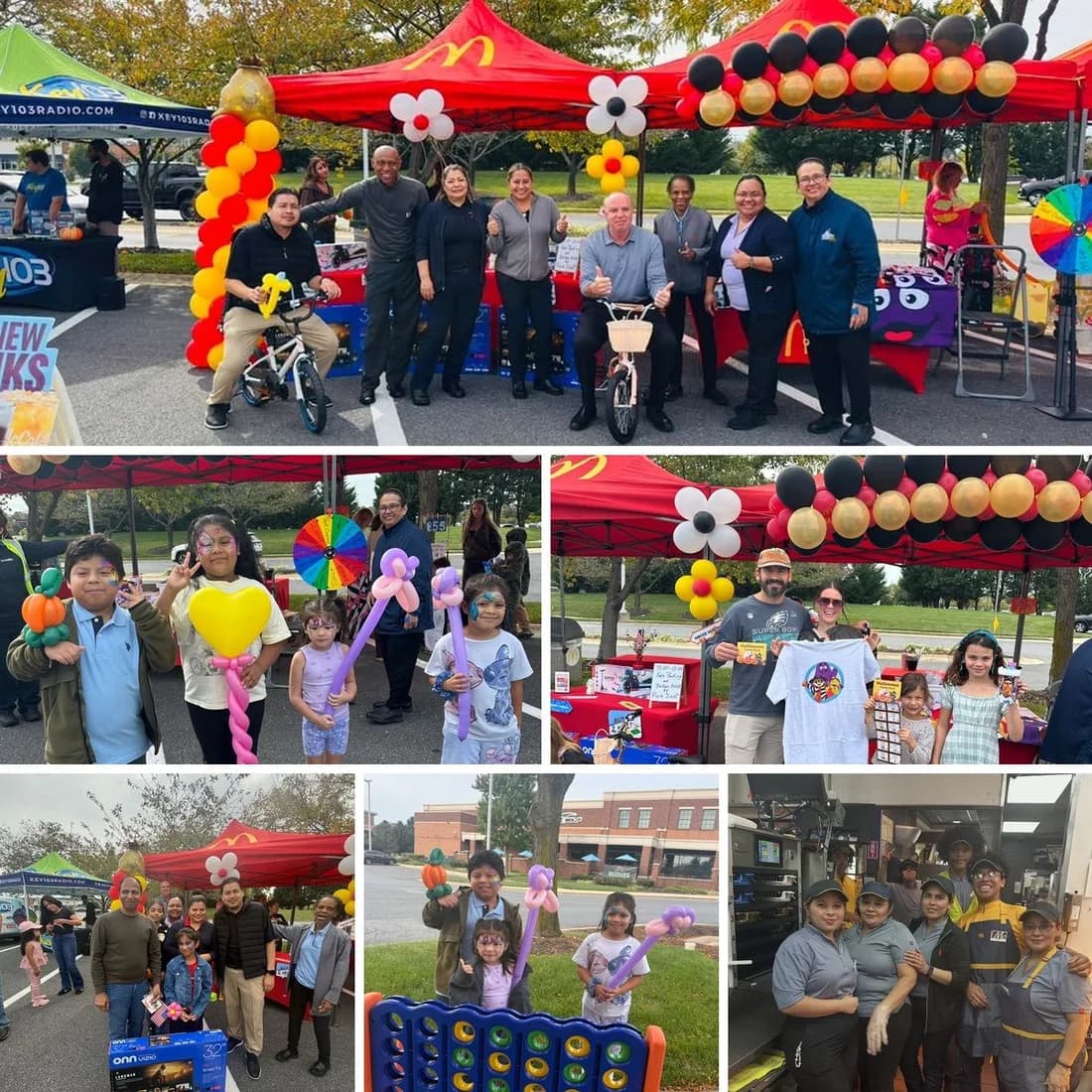 Scenes from Westview Community Day: balloon art, face painting, lawn games, raffle prizes and the crew behind the counter